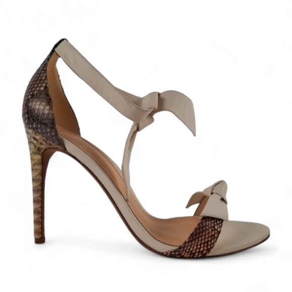 ALEXANDRE BIRMAN Clarita Python Multi-Color Heels Sandals Knotted Snakeskin 7.5 - Picture 7 of 16